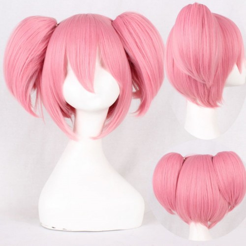 Косплей парик розовый (Основа и 2 шиньона 32см)